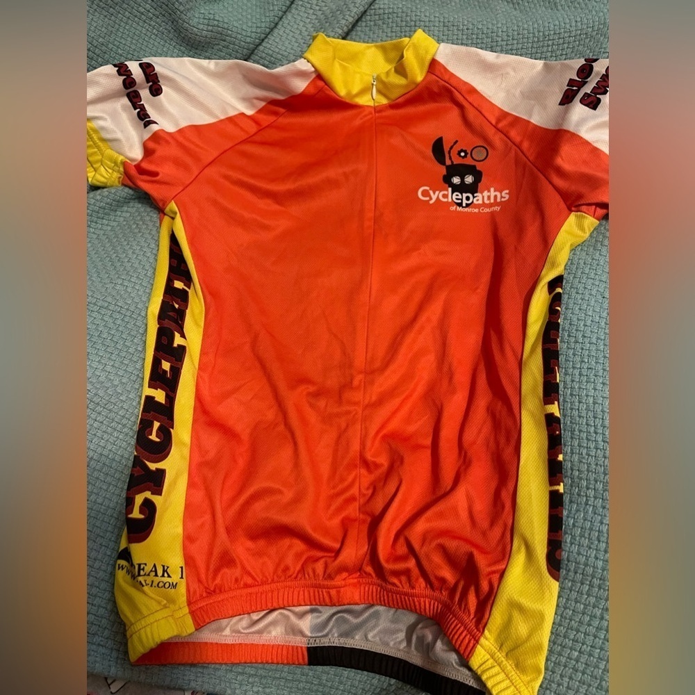 Cyclepaths Peak 1 Cycling Jersey - Monroe County "Blood, Sweat, & Gears" Size L